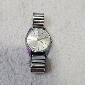 Helbros Silver Watch with Metal Band